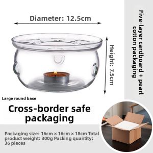 Heat-Resistant Glass Tea Warmer Base