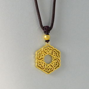 Chow Sang Sang 周生生 Cultural Blessing The Oriental 999.9 24K Pure Gold Price-by-Weight Gold Ruyi Necklace for Men and Women 70cm 93473Z