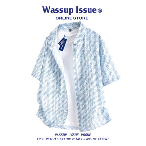 WASSUP ISSUE | Summer Hawaiian Work Style Short Sleeve Mens Shirt