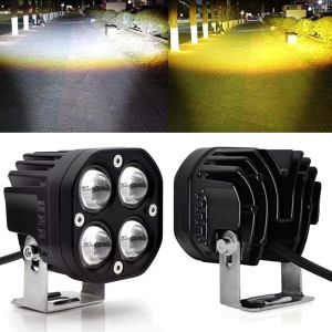 LED work light 40W spotlights for off-road vehicle modification motorcycle light engineering yellow and white fog lights