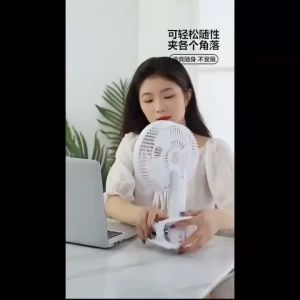 Skyblue Mini Rechargeable Handheld Clip Fan With Portable Table Kipas Hanging Fans For Meja Desktop Strong Wind Foldable