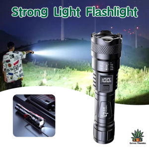 Strong Light Flashlight USB Charging Portable Ultra Far and Ultra Bright Lighting Outdoor Battery Display