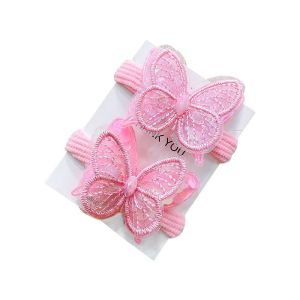 Childrens sequin butterfly hair loop hair rope girls harmless hair towel loop girls high ponytail tie hair accessory