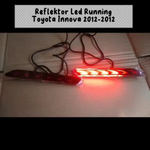 Reflektor LED Mata Kucing Lampu Bumper Belakang Toyota Innova 2012-2015 Sequential