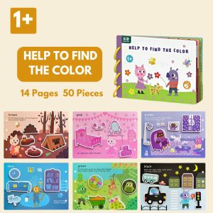 (SG SELLER) Busy Book Children Kids Baby Quiet Book Colours Book Activity Velcro Book Montessori 1 Years old Toys