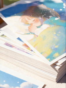 Custom Printing Photo Card Double-Sided Thick Special Paper Gold Foil