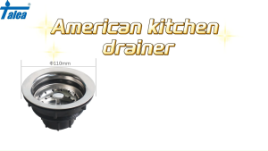 Talea Kitchen Sink American Style Drain Black Washbasin Strainer Drainage Accessory 110mm (XK152C008)
