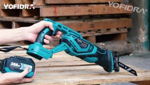 Yofidra | YOFIDRA 3000W Brushless Reciprocating Saw 4 Blades Multifunction Saw Metal Wood Pipe Cutting Power Tools For Makita Battery Pin