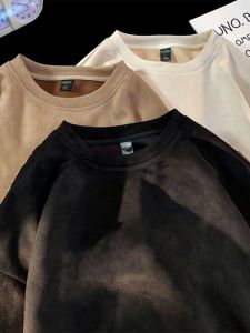 Áo Hoodie Màu Đen Dáng Rộng Áo Thun Nam 2024 Phong Cách Mới Mùa Xuân Mùa Thu Thủy Triều Dài Tay Thanh Niên Phổ Biến Mặc Hàng Ngày