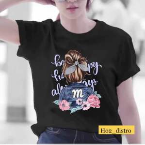 Kaos oblong wanita  terbaru / atasan lengan pendek wanita motif