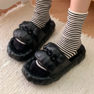 Outdoor Anti-Slip Odor-Resistant Teddy Dog Slippers Casual Summer New Style Themed Fine Striped Home Comfortable Slippers