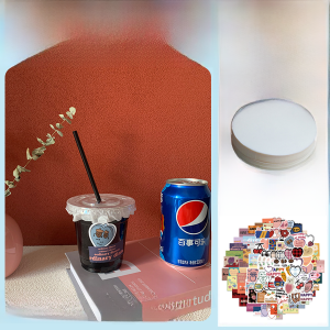 Coffee Cup Disposable 400ml Drinks with Lid Cold Drink Milky Tea Cup Outdoor Ice American Homemade Internet Celebrity Ins Style