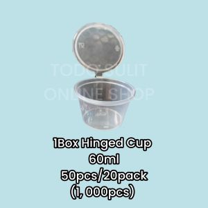 1 Box Hinged Cup 60ml (1000pcs)