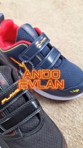 Sepatu Sekolah Anak Laki-Laki SD & TK PAUD Perekat Sneakers Ando Evlan