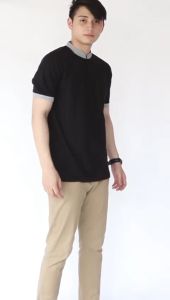 Noveli wear Kaos Kerah Shanghai Pria Polo Shirt Polos Seragam Lengan Pendek