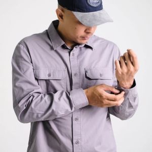 M.Gee Kemeja Pria Lengan Panjang Outdoor Mgee Camper C032 Grey