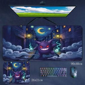 Potdemiel | High Definition Computer Accessories for Gaming Cartoon Anime Mousepad Pokemon Gengar Pikachu Psyduck Anti-Slip Rubber Mouse Pad