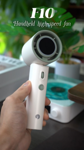 Jamay High Speed Kipas Senter 199 Gear Kompres es Untuk Mendinginkan Wind Kipas Angin Senter Digital Led Display Kecepatan yang dapat disesuaikan Handheld Fan F10
