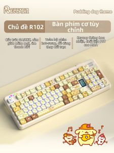Bàn Phím Bluetooth Không Dây Chủ Đề Chó Pudding Tùy Chỉnh Gasket Structure
