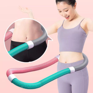 JBA Spring Hula Hoop Slimming 4 IN 1 Flexible Soft PVC High Strength Alloy Multifunctional Space-Saving Easy Carry Portable Durable Skin-Friendly Hulahoop For Fitness