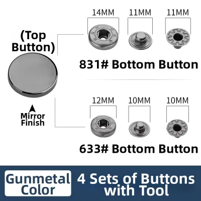 MUHUALAN | Push Button Fasteners Metal Snap Buttons