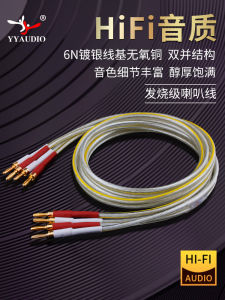 HiFi Speaker Line Fancier Grade 6N Oxygen-Free Copper Silver Plated Horn Wire Professional Speaker Cable Banana Plug Center Surrounding Cable
