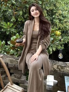 SHANGSHA | Autumn French Laid-back High-class Feel Knitted Casual Set