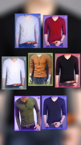 [ Hàng Xả Kho giá Vốn ] Áo thun nam tay dài cổ tim chất cotton 4 chiều  nhiều màu dáng body thời trang