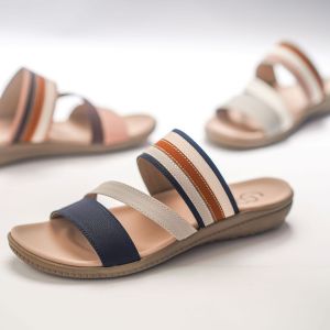 ILONA by: Christian Bale Sandal Flat Casual Cantik Wanita Kekinian