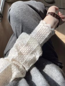 เสื้อเชิ้ตคอปกสูงครึ่งตัวสไตล์ฝรั่งเศส แขนยาว ผ้าลูกไม้ ชุดชั้นในสำหรับผู้หญิง ฤดูใบไม้ร่วง 2025 เสื้อเชิ้ตชั้นในสไตล์นุ่มๆ หรูหรา