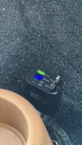 Car Charger Fast Charging 12V to 24V USB PD Port Voltmeter Display with Retractable Cables