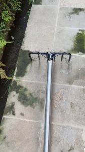 Garukan Sampah Gagang Pipa Full Besi - Garuk 6 Gigi: Garuk Berkebun Membersihkan Daun Rumput Kering