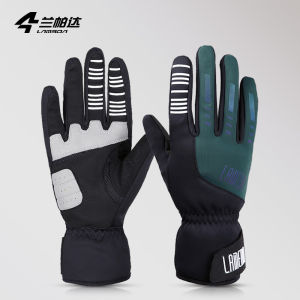 LAMEDA(兰帕达) | Lamedda Mens Cycling Gloves Winter Windproof Warm Full Finger Bike Riding Long Gloves Thickened Autumn Winter Sports Outdoor