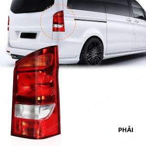 Cụm Đèn Hậu Mercedes-Benz Vito V-Class W447 Trái Phải Đèn Báo Rẽ 2015-2022 Chất Liệu ABS Màu Đỏ 12V 3200LM