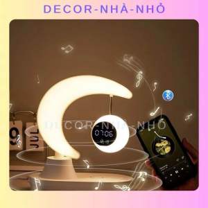 D050 Đèn ngủ báo thức sạc điện thoai loa bluetooth decor bàn học phòng ngủ  bàn máy tính