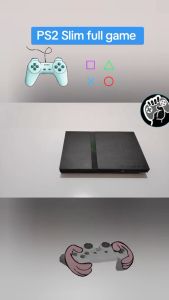 PS2 SLIM HDD 160GB +2 STICK GETAR FULL GAMES