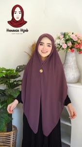 Khimar Arisha Zipper Syari | Hijab Segiempat Instan Zipper 150x150 Ceruty Babydoll By Hanania Hijab