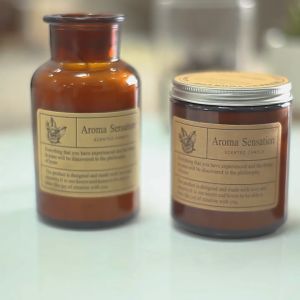 [SG Seller] Scented Candle Aroma Sensation great for birthday gift- Brown Bottle  100g/35g