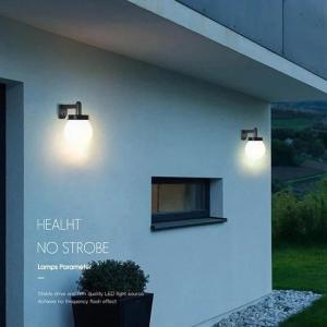 【Local Delivery】Solar Wall Light LED Outdoor Waterproof Sphere Light Auto On/OFF Sensor Light Solar Garden Lighting For Porch Courtyard Stairs Terrace Path Decor