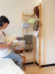 Bamboo Coat Rack Penyangkut Baju Standing Hanger Rack  Wooden Hanger Sangkut Hat Rack  Gantung Baju