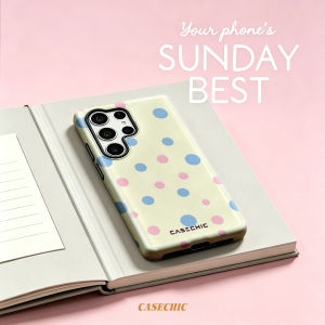 Potdemiel | Cute Polka Dot Monkey Case for Samsung Galaxy S26 S25 S24 S23 Ultra Drop Resistant Glossy Dual-Layer Cover CaseChic