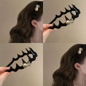 Phụ Kiện Tóc Kim Cương Ngọc Trai Paris Queen Wave Pearl Hairband Nữ Mùa Xuân Hè Thời Trang Phụ Kiện Tóc Xu Hướng Mới Nướng