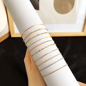 Lắc tay nữ inox Thấy là Thích kiểu lá me vàng Cam kết 1 đổi 1 nếu đen và gỉ sét