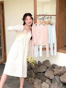 🔥[C197] Khoác len Montoghi Dệt kim QC CÀI NÚT KIỂU HOA hàng Quảng Châu cực HOT - kholenqc