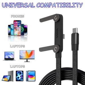 Fast Type C Charger Charging Cable Support Cable Stand Mobile Phone Holder with Invisible Support Foldable Phone Holder Bracket