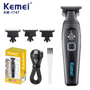 Kemei1747 Electric Hair Cutting Machine Cordless Hair Clipper Professional Rechargeable Beard Trimmer Man Carving Clipper Barber