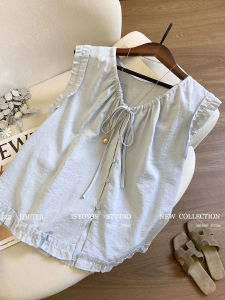 Áo Sơ Mi Nữ Tay Ngắn Xếp Ly Mùa Hè 2025 Phong Cách Hàn Quốc Dáng Rộng Đa Năng Màu Trắng Thời Trang Thường Ngày