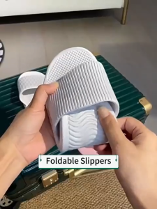 Tawii. Slipper Anti-Slip Foldable Men Slippers Soft Lightweight Portable Indoor Slides