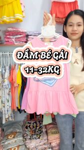Đầm bé gái Kiteny đầm đuôi cá cho bé gái có số kí từ 11 đến 32kg chất vải cotton thoáng mát mềm mại