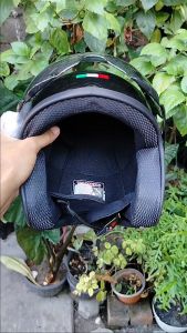 PILOT HELM ITALY ORIGINAL BOGO RETRO WANITA DEWASA FULL LEHER SNI